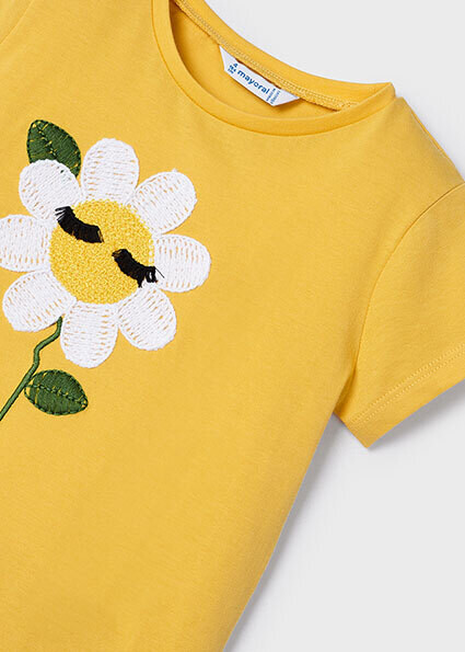 Mayoral 3711 Girl's Short Sleeve Daisy T-Shirt & Leggings Set 2PC