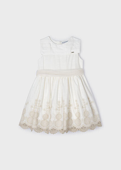 Mayoral 3917 Girl's SL Linen Dress + Belt