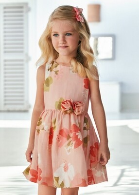 Mayoral 3911 Girl's SL Floral Printed Dress/