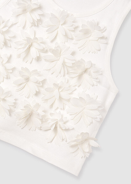 Mayoral 6021 Girl's SL Flower Top