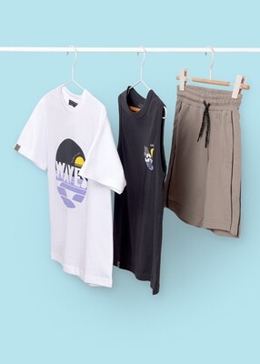 Nukutavake 6671 Boy's surfs up waves t-shirt and shorts set – Pizarra