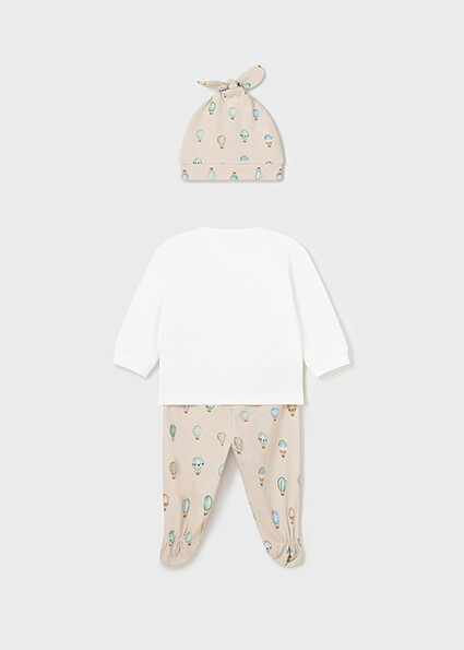 Mayoral 1532 Baby Boy’s Top & Footie Set w/ Hat