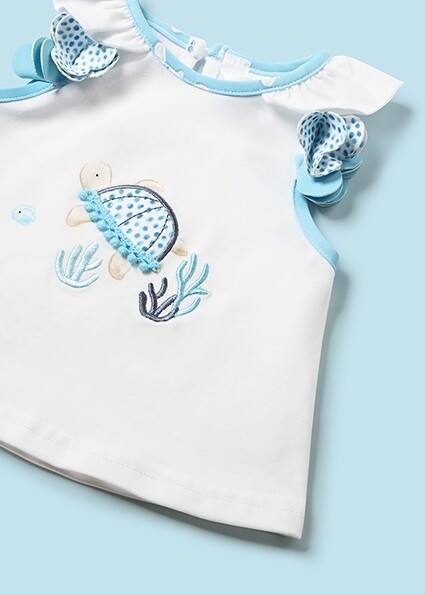 Mayoral 1633 Baby Girl’s Bathing Suit Set w/ Hat