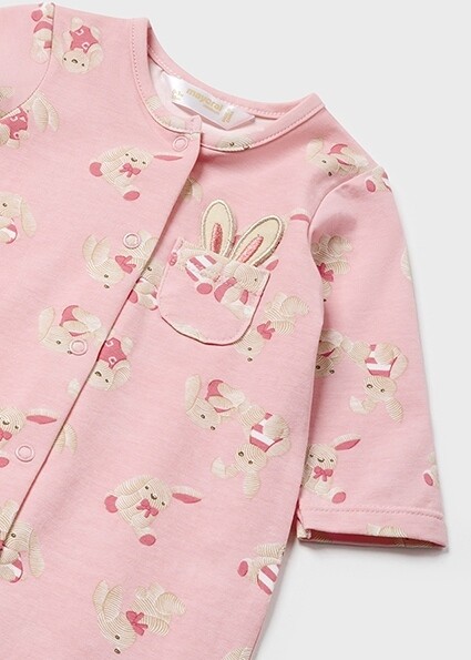 Mayoral 1707 Baby Girl’s Long Sleeve Bunny Onesie