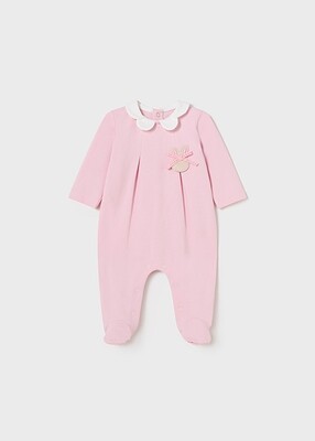 Mayoral 1708 Baby Girl's Long Sleeve Footed Knit Bunny Onesie