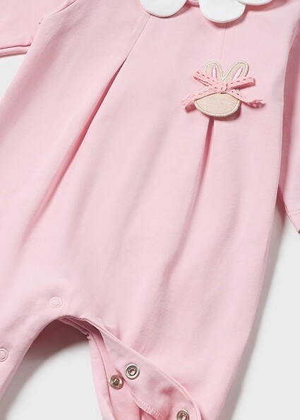 Mayoral 1708 Baby Girl's Long Sleeve Footed Knit Bunny Onesie