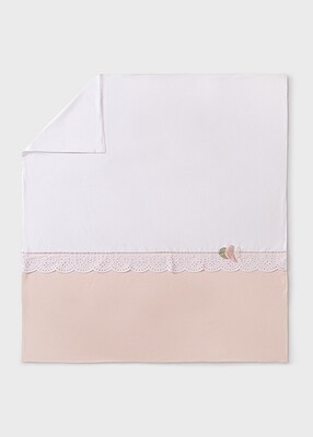 Mayoral 9398 Baby Girl's OS Butterfly & Flower Blanket – Nude