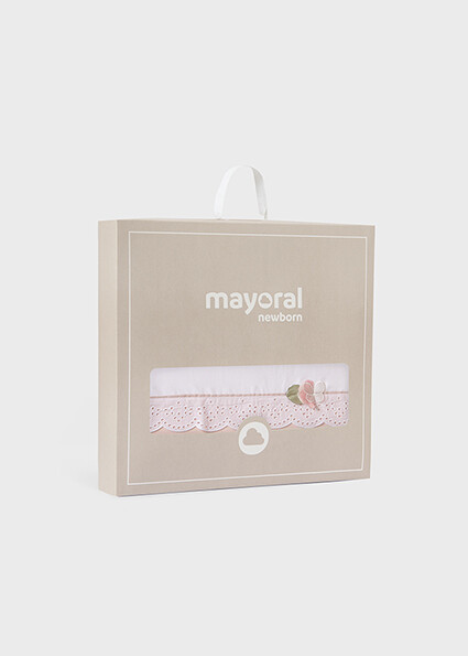 Mayoral 9398 Baby Girl's OS Butterfly & Flower Blanket – Nude