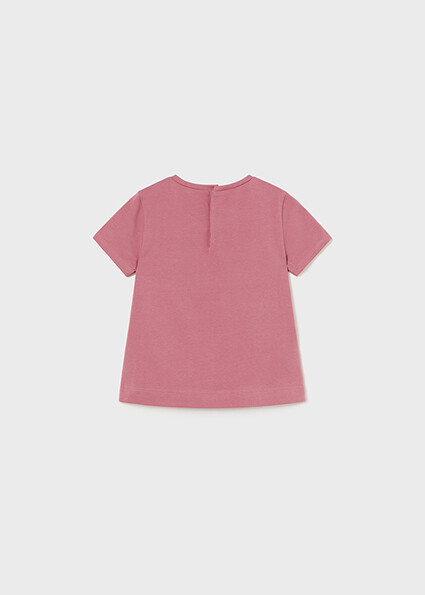 Mayoral 105 Baby Girl's Short Sleeve Gold Heart T-Shirt