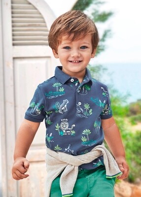 Mayoral 1107/1552 Baby Boy's Short Sleeve Safari Polo & Jeans Set 2PC