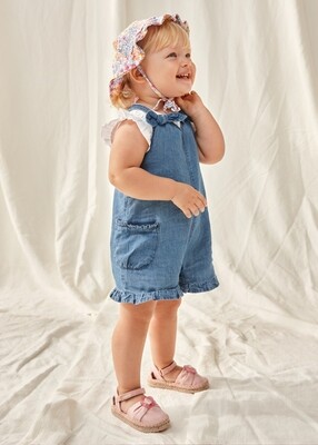 Mayoral 1840 Baby Girl's SL Denim Romper