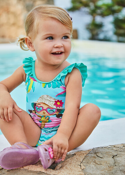 Mayoral 1741 Baby Girl's One-Piece Swimsuit/