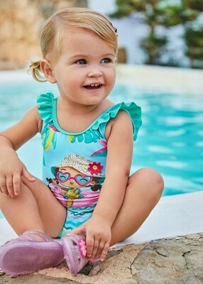 Mayoral 1741 Baby Girl's One-Piece Swimsuit/