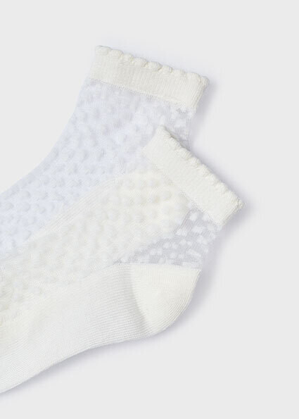 Mayoral 10710 Girl’s Mesh Dot Ankle Socks