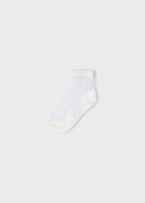Mayoral 10710 Girl’s Mesh Dot Ankle Socks/