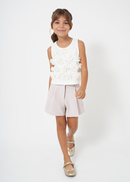 Mayoral 6266 Girl's Crepe Shorts