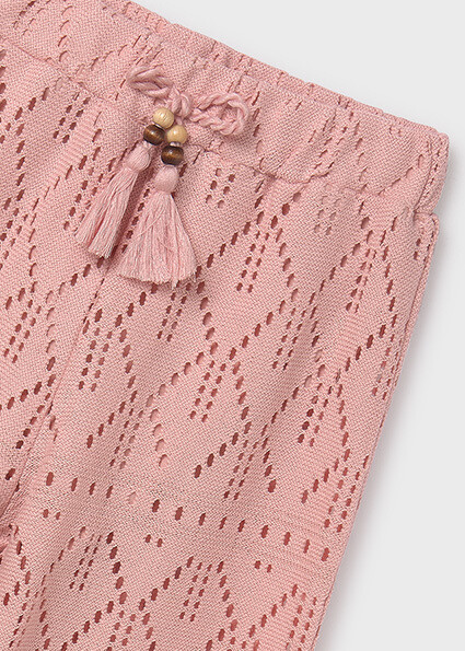 Mayoral 6504 Girl's Openwork Crocheted Pants