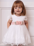 Abel & Lula 5011 Baby Girl’s Guipure Lace Embroidered Dress/