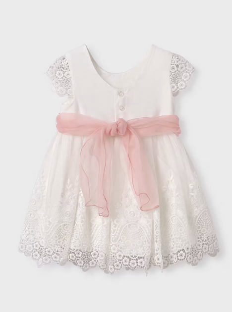 Abel & Lula 5011 Baby Girl’s Guipure Lace Embroidered Dress