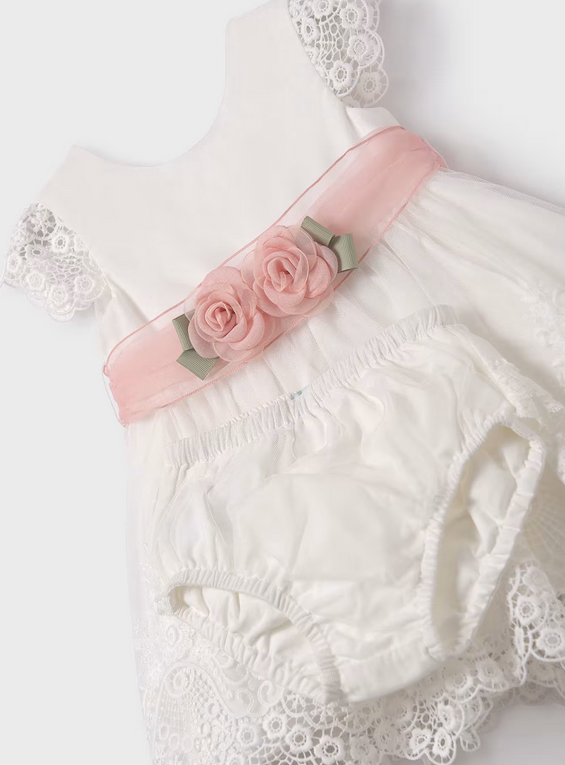 Abel & Lula 5011 Baby Girl’s Guipure Lace Embroidered Dress