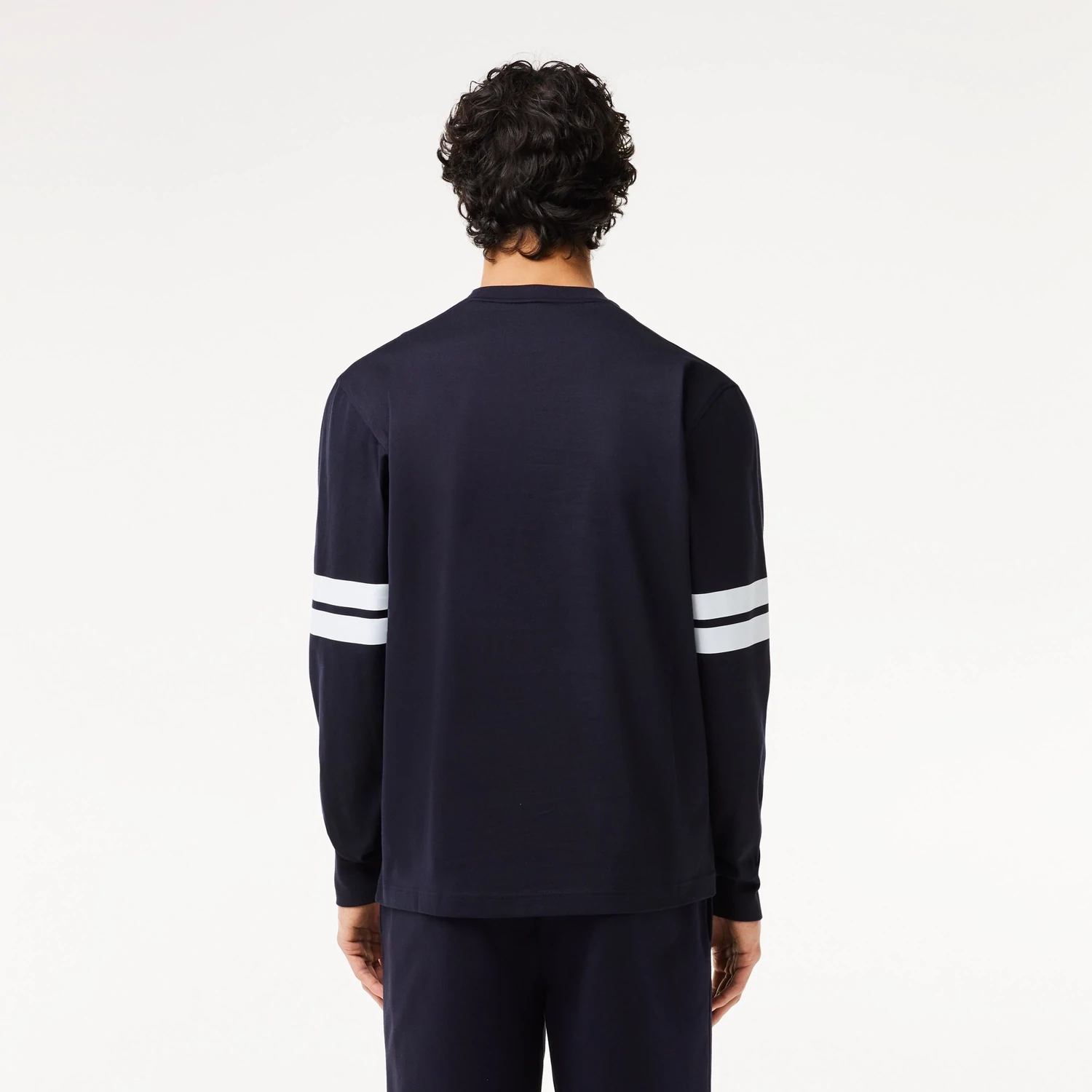 Lacoste TH7609 52 G45 Men’s LS Classic Fit T-Shirt/ NAVY