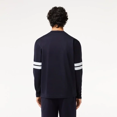 Lacoste TH7609 52 G45 Men’s LS Classic Fit T-Shirt/ NAVY