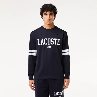 Lacoste TH7609 52 G45 Men’s LS Classic Fit T-Shirt/ NAVY