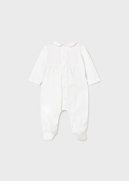 Mayoral 1705 Baby Girl's Long Sleeve Footed Dressy Onesie