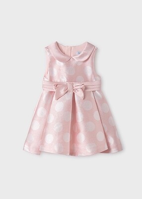 Abel & Lula 5007 Baby Girl’s Jacquard Dots Dress