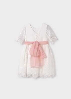 Abel & Lula 5034 Girl's SS Guipure Lace Embroidered Dress/