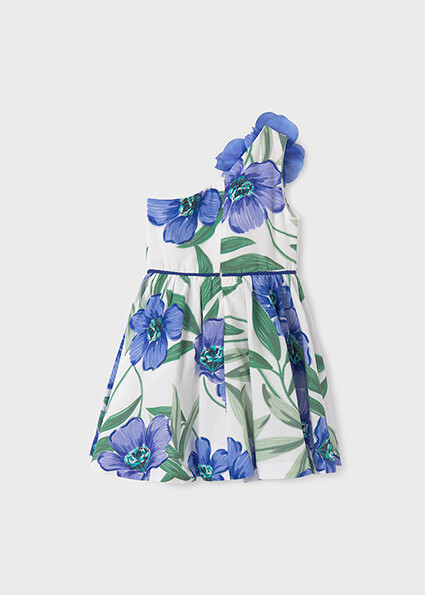 Abel & Lula 5053 Girl's One Shoulder Linen Dress