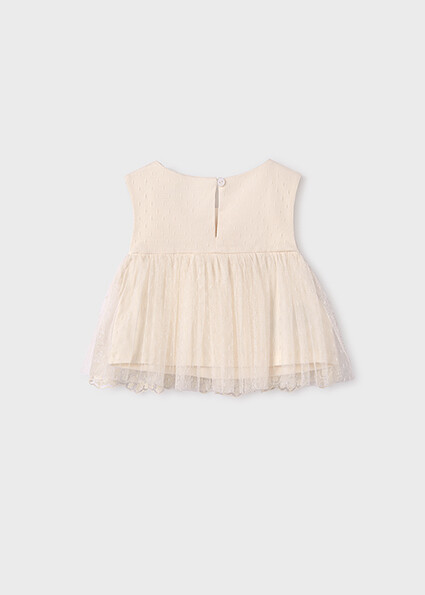 Abel & Lula 5141 Girl's SL Tulle Top – Crudo 4