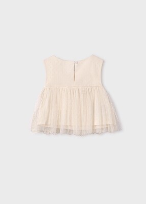 Abel & Lula 5141 Girl's SL Tulle Top/ CRUDO 4