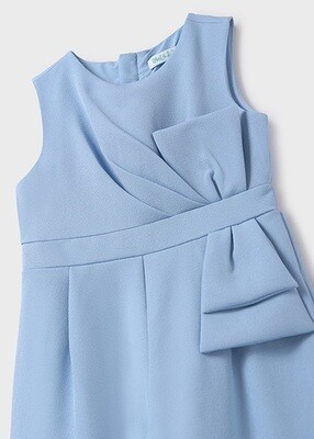 Abel & Lula 5263 Girl's SL Bow Crepe Jumpsuit/