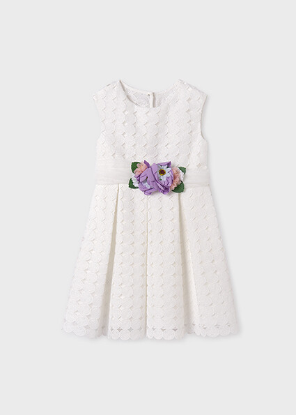 Abel & Lula 5055 Girl's SL Embroidered Dress