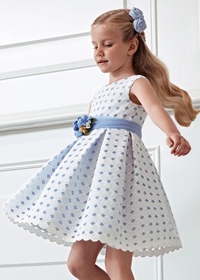 Abel & Lula 5055 Girl's SL Embroidered Dress