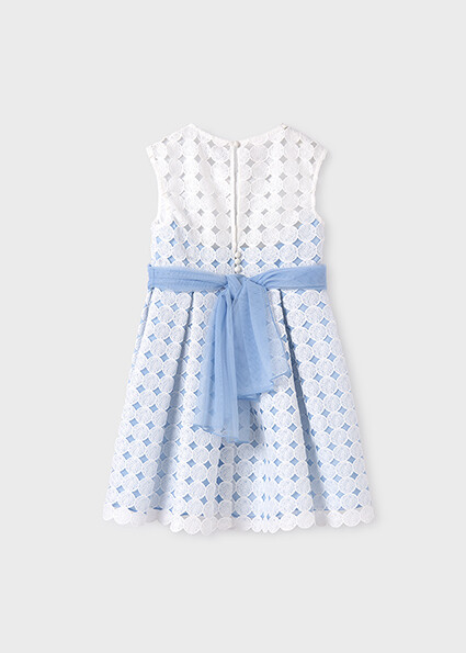 Abel & Lula 5055 Girl's SL Embroidered Dress