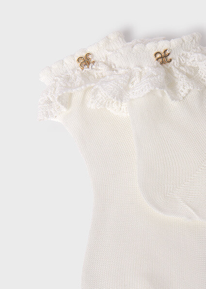 Abel & Lula 5406 Girl's Lace Ankle Socks 1PR