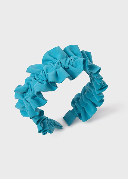 Abel & Lula 5426 Girl's OS Ruffle Headband/ TURQUESA