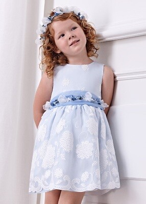 Abel & Lula 5031 Girl's SL Organza Embroidered Dress/