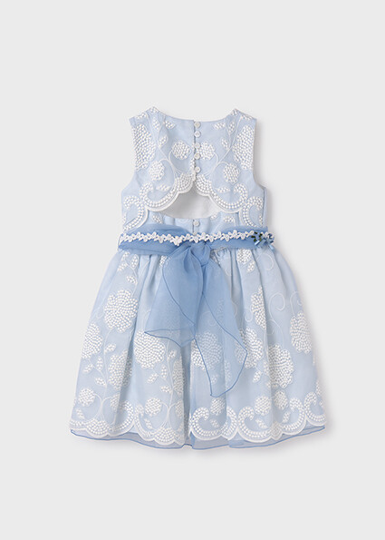 Abel & Lula 5031 Girl's SL Organza Embroidered Dress