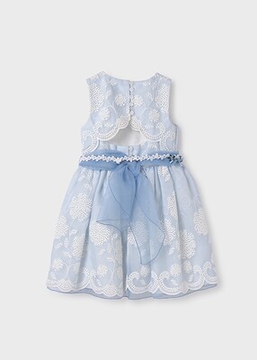 Abel & Lula 5031 Girl's SL Organza Embroidered Dress/