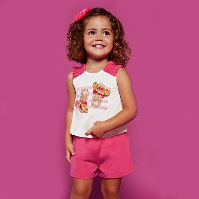 Mayoral 1230 Baby Girl's SL Slipper Top & Shorts Set 2PC