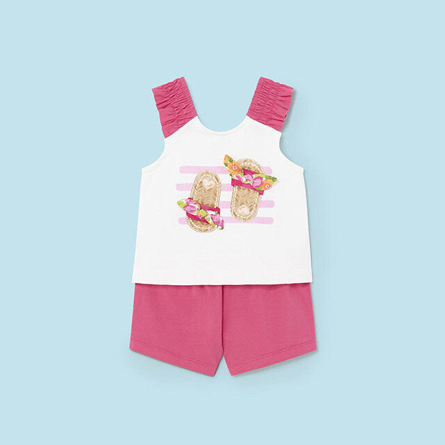 Mayoral 1230 Baby Girl's SL Slipper Top & Shorts Set 2PC