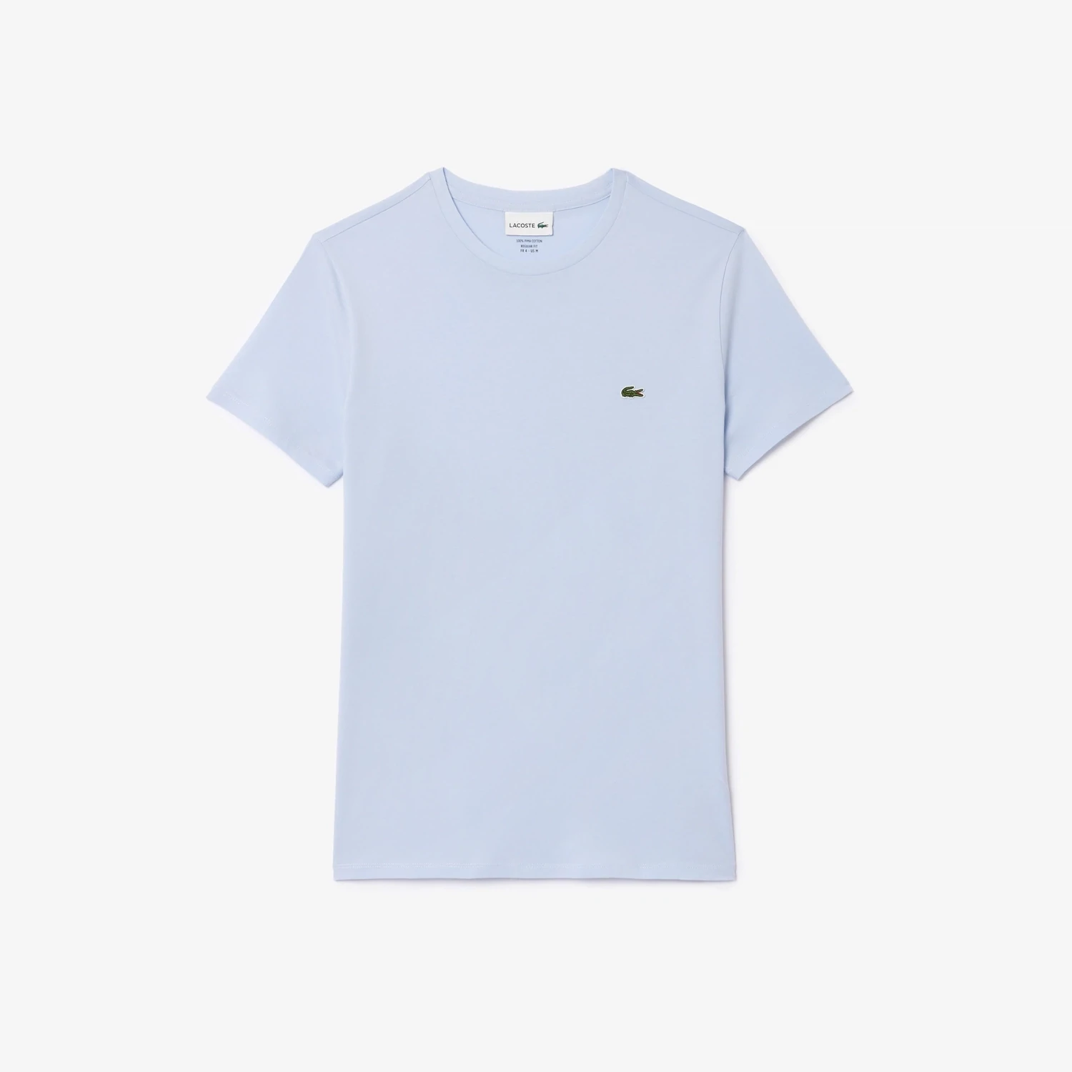 Lacoste TH6709 52 J2G Men’s Short Sleeve Regular Fit Round Neck T-Shirt/ LIGHT BLUE (PHOENIX)