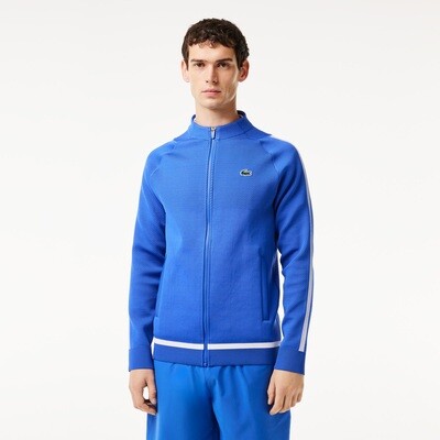 Lacoste SH7541 52 IXW men’s zip up jacket novakdjokic collection blue and textured