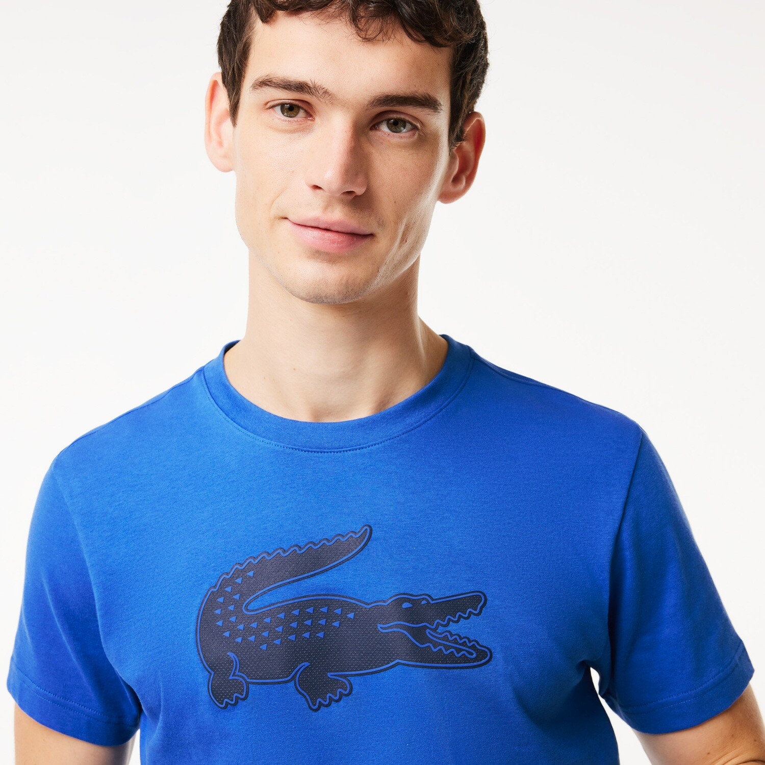 Lacoste TH2042 52 IUU Men’s T-Shirt /BLUE w – Navy Logo