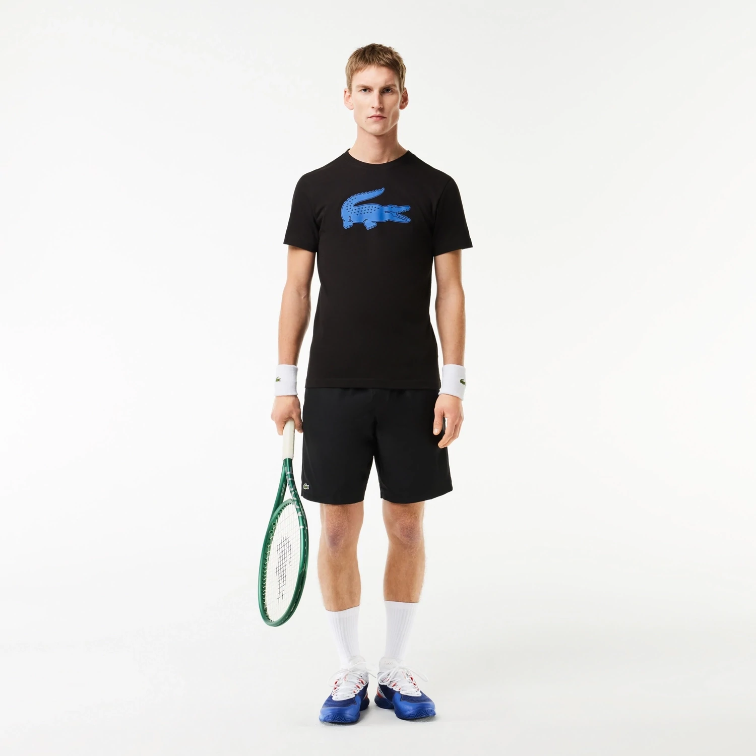 Lacoste TH2042 52 IL5 Men’s T-Shirt /BLACK w – Blue Logo