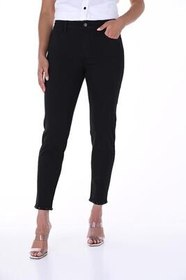 Frank Lyman 246217U Women's Straight & Stone Hem Jeans/ BLACK