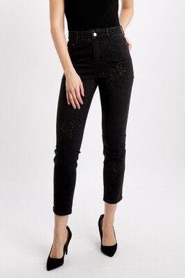 Frank Lyman 234127U Women’s Embellished Detail Pants/ BLACK- COPPER